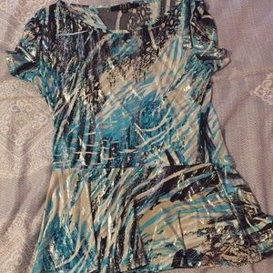 Shimmer peplum top